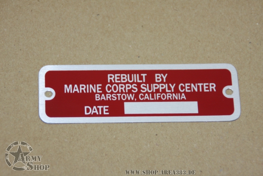 Data Plate Rebuilt by Marine Corps