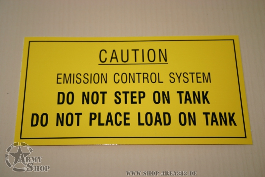 Sticker Step On Tank 130mmx70mm z.B Ford Mutt Gama Goat