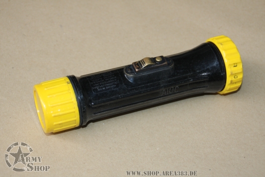 Flashlight Fulton Mfg. Safty Yellow. 2 cell