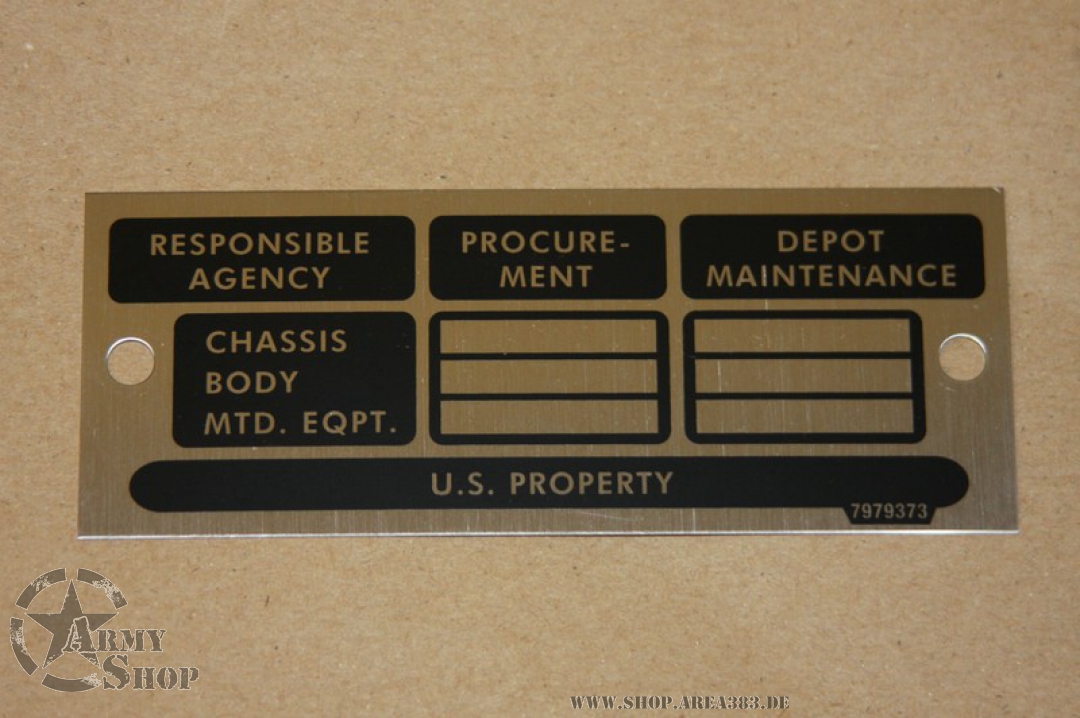 Identification Plate M Serie - us-army-military-shop