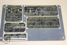 M38 Data Plate Set Messing