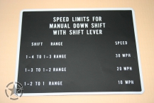 Data Plate Speed Limits for 150mmx117mm