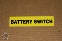 Decal  BATTERY SWITCH