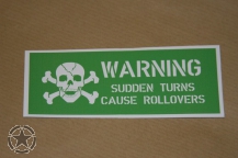 Army Aufkleber ROLLOVER WARNING Ford Mutt M151